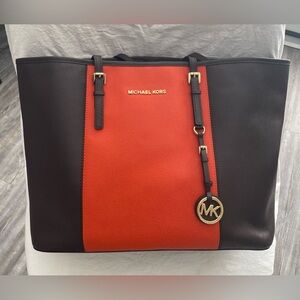 Michael Kors Jet Set Color Block Travel Tote